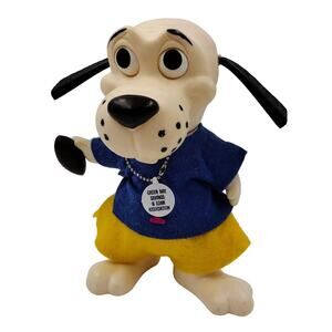 Vintage 1971 PLASTIC Roy Des of FLA DOG BANK FOOTBALL PLAYER 8.75" Green Bay